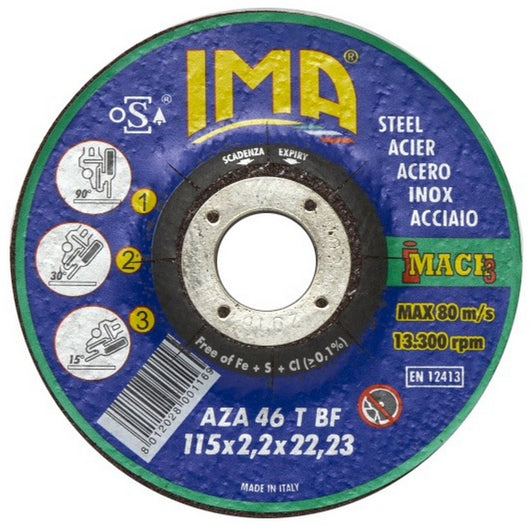 minidisco x ferro ima taglio/sbavo diametro 115x2,2 cod:ferx.42801
