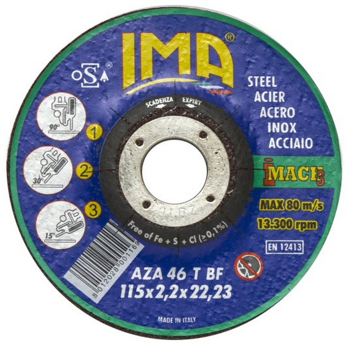 minidisco x ferro ima taglio/sbavo diametro 115x2,2 cod:ferx.42801