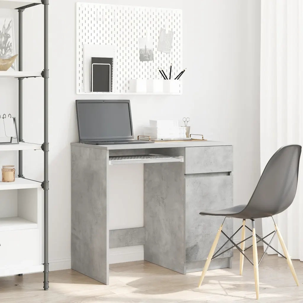 vidaXL Scrivania Grigio Cemento 86x49x76 cm in Legno Multistrato