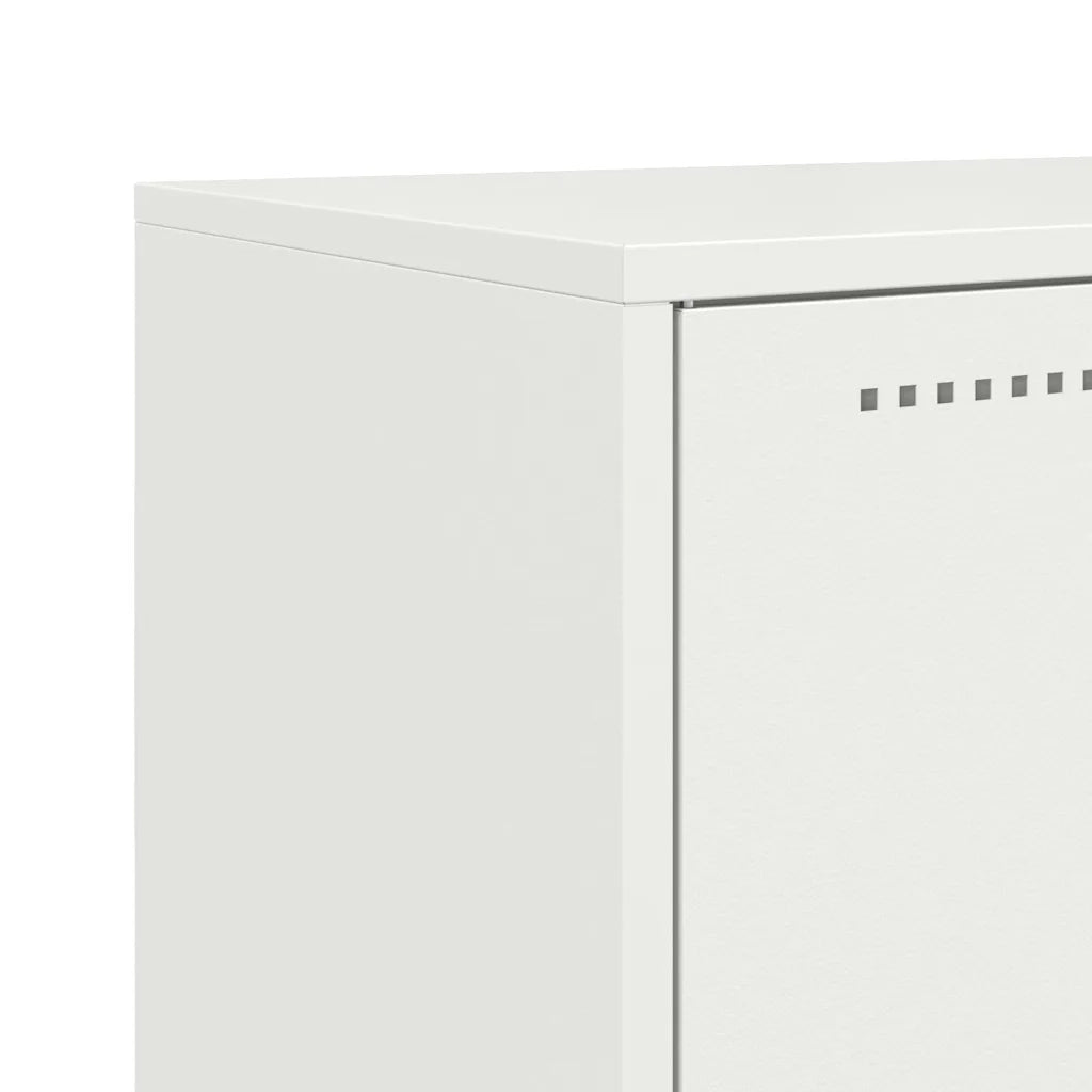 vidaXL Credenza Bianca 68,5x38,5x107 cm in Acciaio