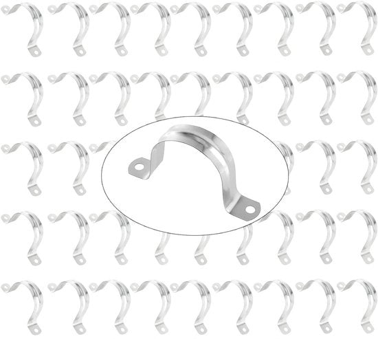 U-bussole in acciaio inossidabile, 50 pezzi, clip per tubi, clip a U per gas e acquedotto