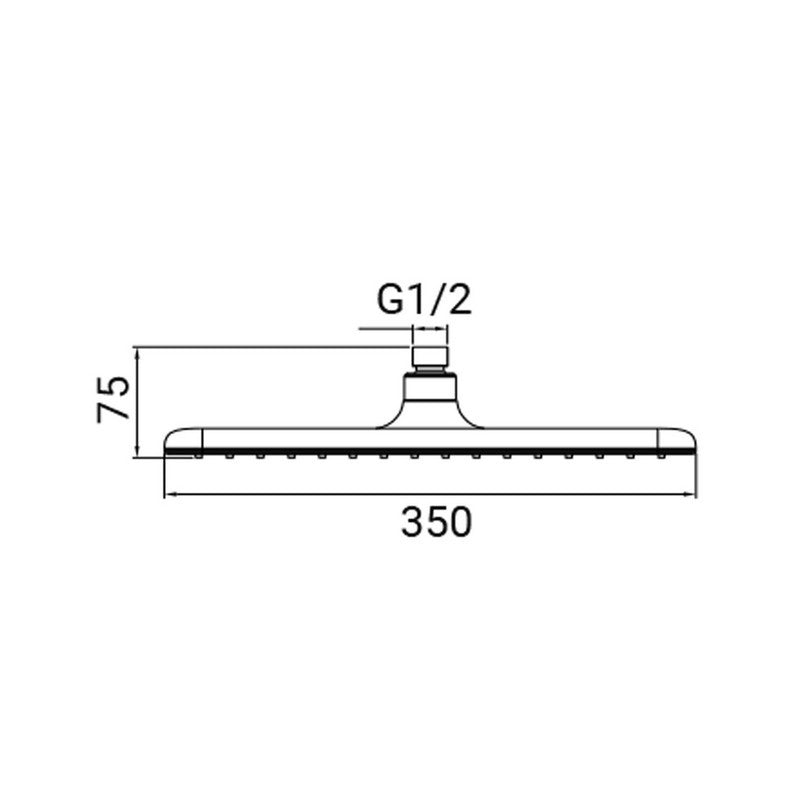 Soffione iceberg 1 funzione bianco