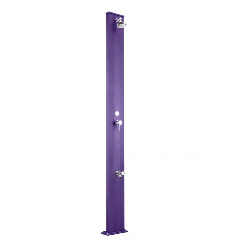 Doccia Solare In Alluminio Spring 30 Litri Con Lavapiedi  Colore Viola Cv-A220/4005