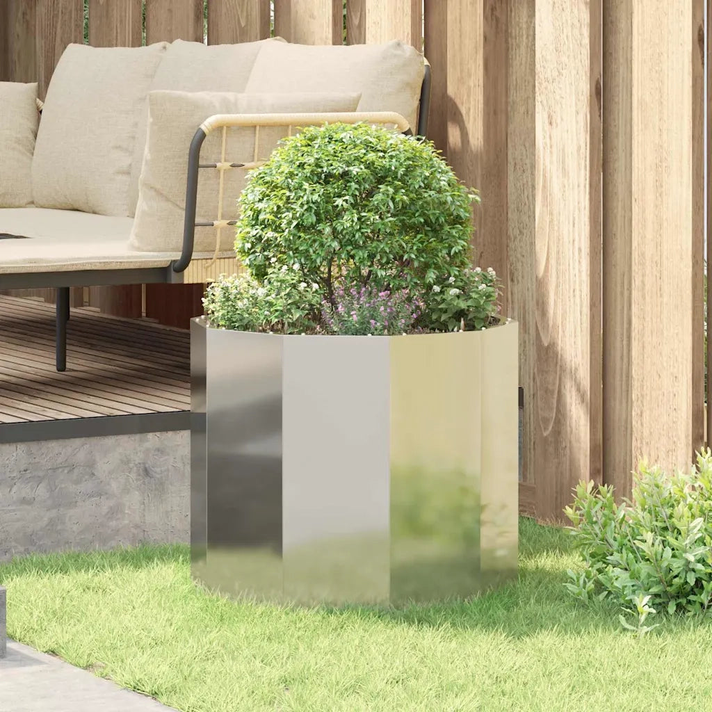 Fioriera | Cassetta per fiori | Vaso Argento 60 x 60 x 50 cm Acciaio zincato