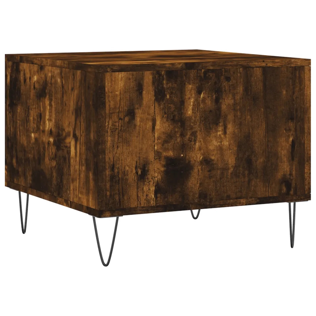 Tavolini Salotto 2 pz Rovere Fumo 50x50x40cm Legno Multistrato