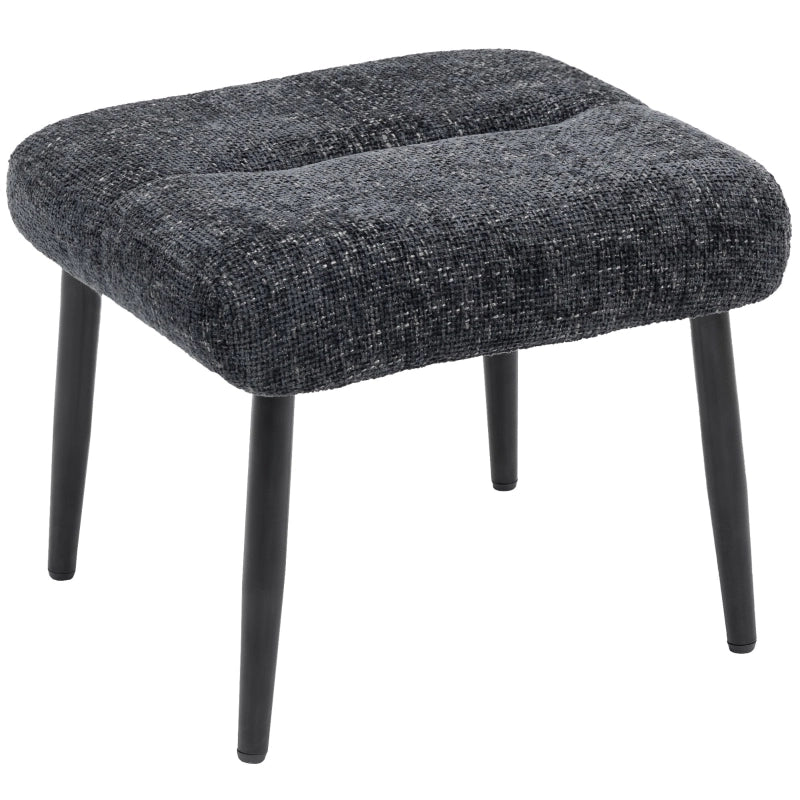 SEDIA POUF imbottito 45x41x38 cm in poliestere Grigio scuro