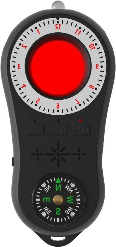 Detector per telecamere nascoste con cercatore infrarosso e allarme ruberia a led - ideale per hotel o casa