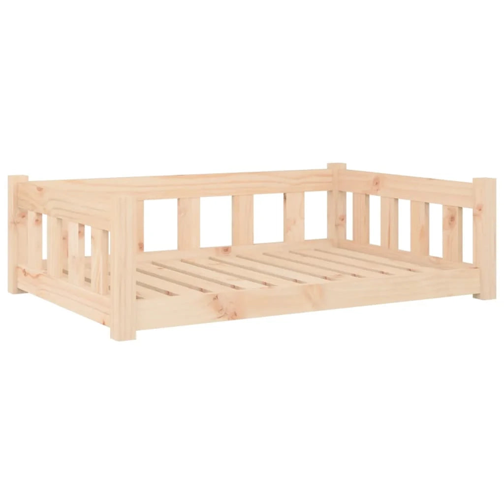 Divano a forma di cesto per cani comodo 95,5 x 65,5 x 28 cm in legno massello di pino marrone 02_0043028