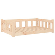Divano a forma di cesto per cani comodo 95,5 x 65,5 x 28 cm in legno massello di pino marrone 02_0043028