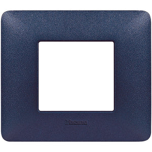Placca Bticino Matix 2 moduli blu mercurio AM4802TBM