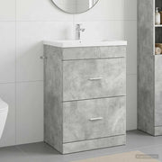 Mobiletto da Bagno Sotto Lavabo Grigio Cemento 890707