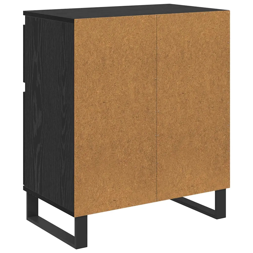 Credenza con Cassetto-Buffet-Armadio da cucina Rovere Nero 60 x 35 x 70 cm 242355