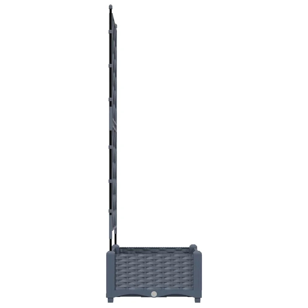Fioriera da giardino moderna per esterni 40 x 40 x 125,5 cm resistente minimalista acciaio grigio chiaro 02_0058579