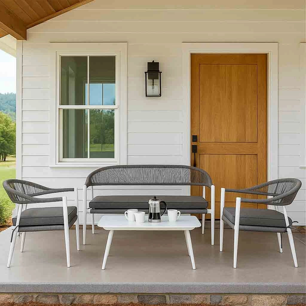 Tavolo, divano e 2 poltrone multicolore 100x55x45, 68x69x75, 138x69x75