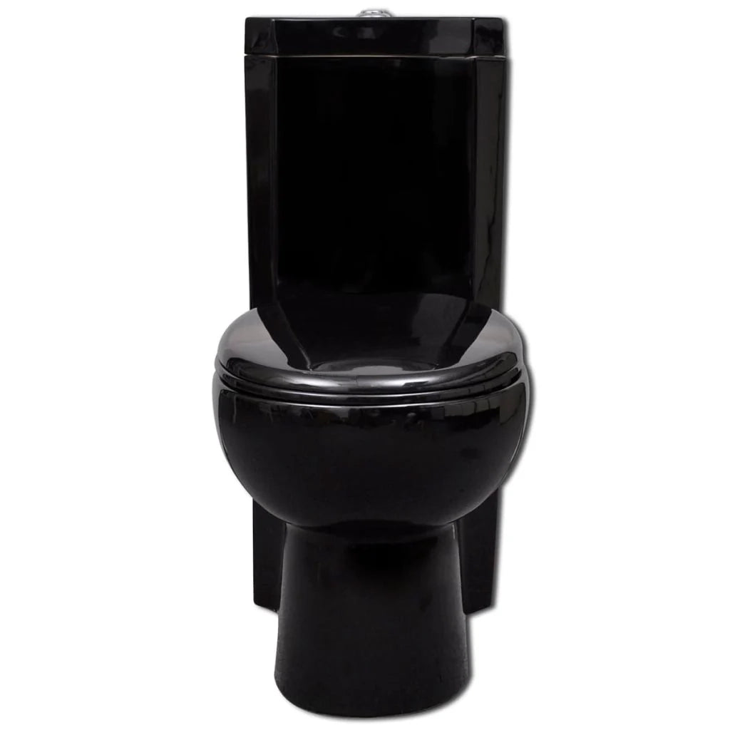 WC angolare in ceramica con vaso e sedile nero 02_0003589