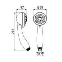 Doccino serie star cromato, a 3 getti