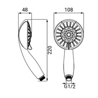 Doccino serie evo a 5 getti, cromato