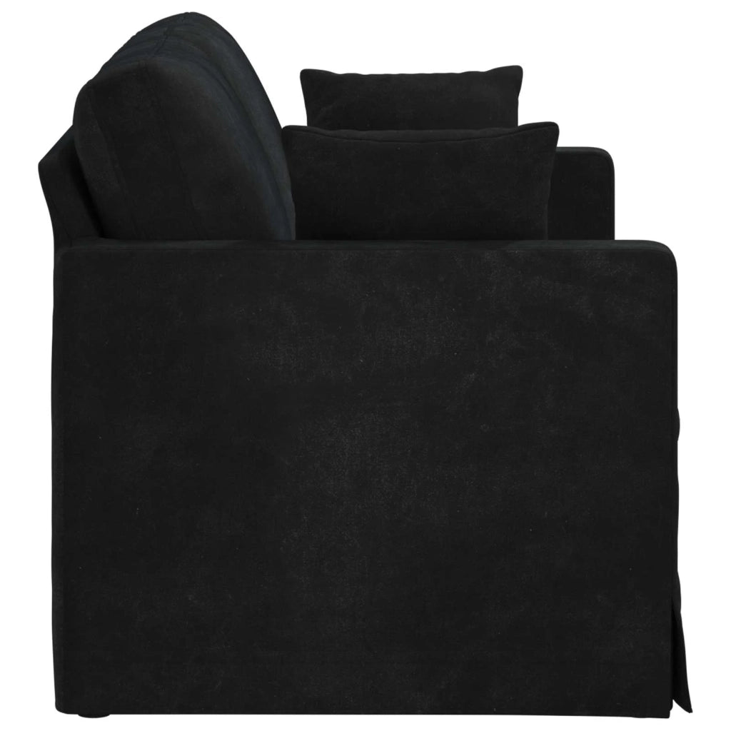 Divano | Divano da soggiorno | Sofa Nero 138 x 78 x 80 cm Velluto