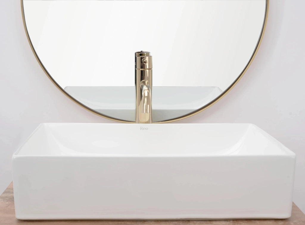 Lavabo Da Appoggio Rea Inga White
