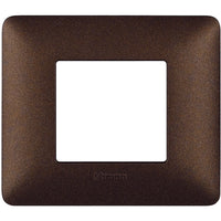 Placca Bticino Matix 2 moduli marrone caffè AM4802TGG