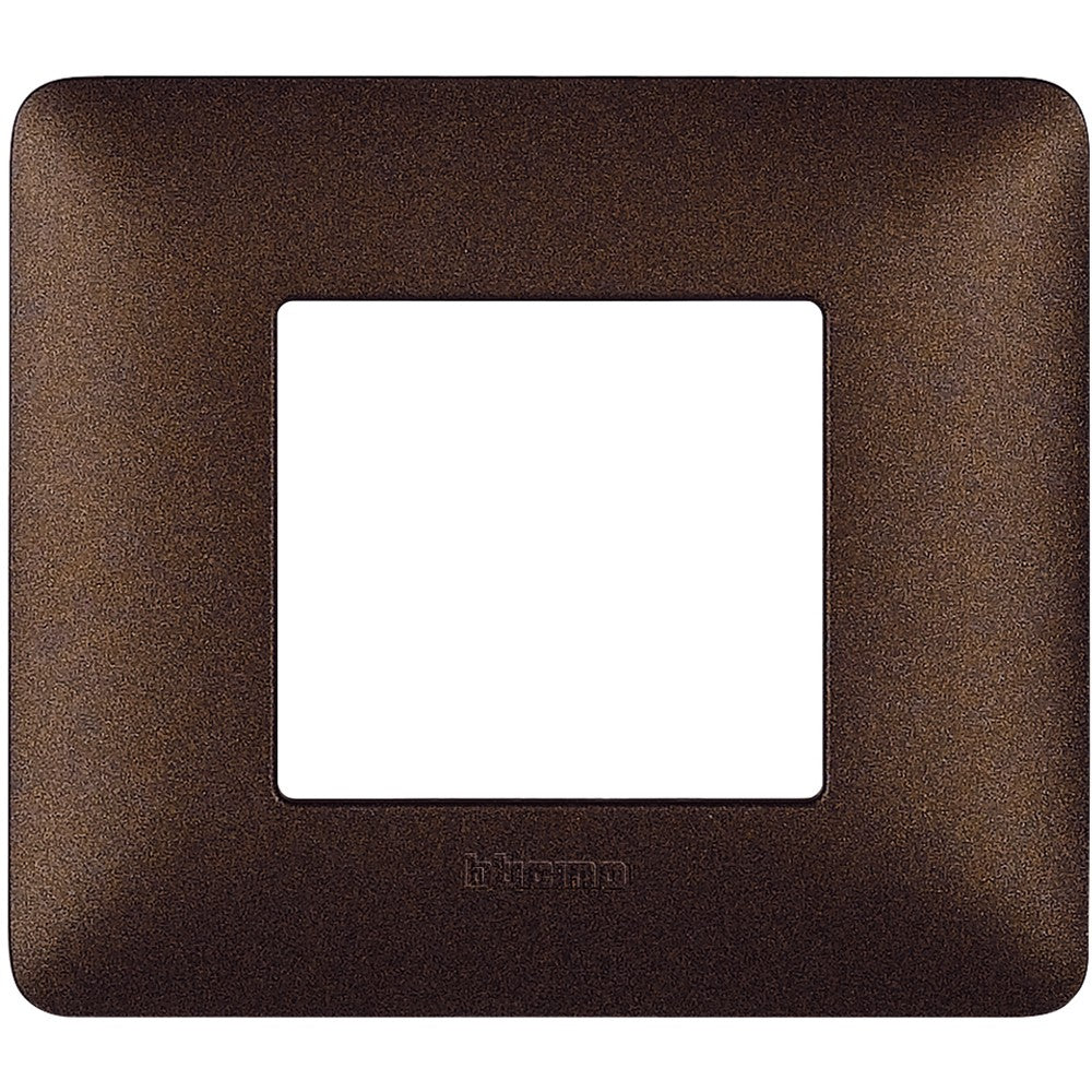Placca Bticino Matix 2 moduli marrone caffè AM4802TGG