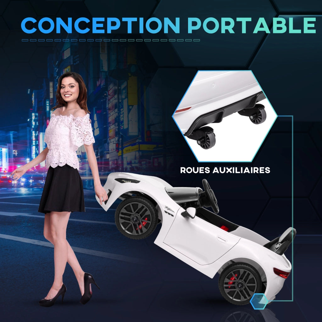 Auto elettrica per bambini Maserati Gran Turismo Folgore ¨C zephmum ¨C Bianco 12V con telecomando