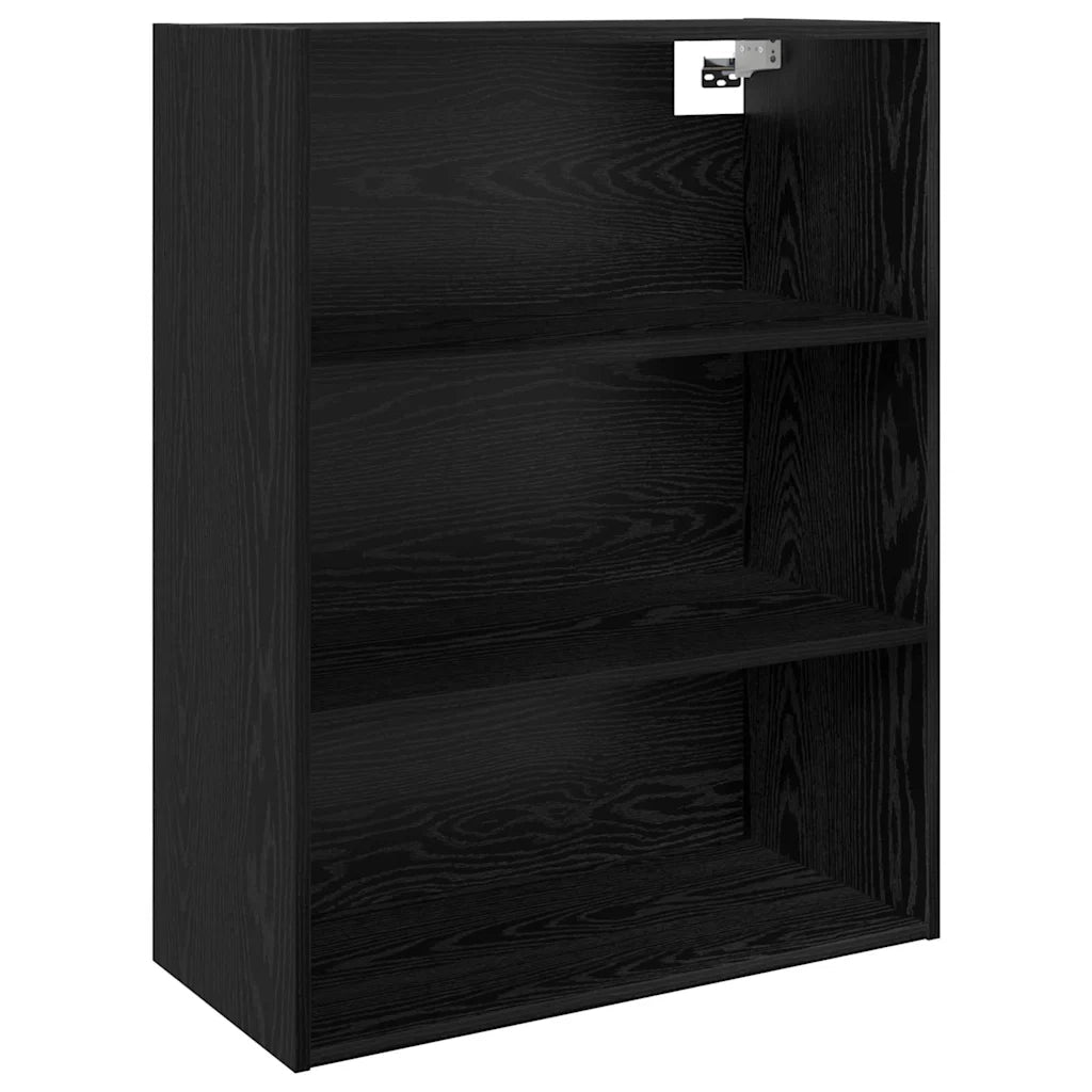 vidaXL Credenza Rovere nero 69.5 x 32.5 x 180 cm Legno multistrato
