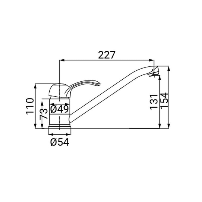 Rubinetto lavello serie distri vecchio ottone