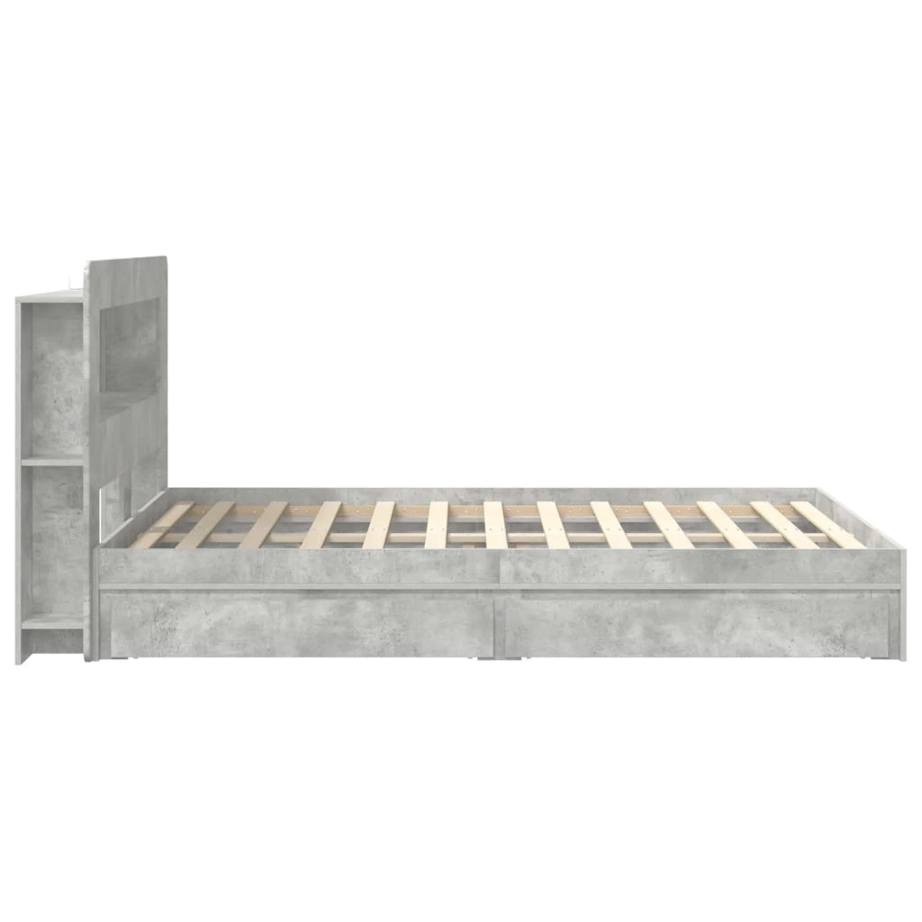 Telaio del letto con storage Grigio Cemento 150 x 200 cm
