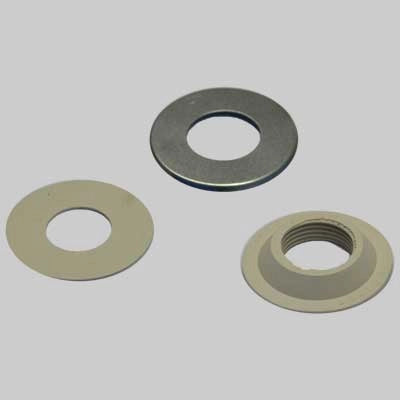 SET GUARNIZIONI 3 PEZZI IN GOMMA BIANCA BORDO ALTO  3/4     MADE IN ITALY