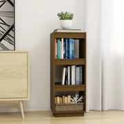 Libreria Divisorio-Scaffale per Libri-Mobile di Stoccaggio Ambra in Legno Massello di Pino