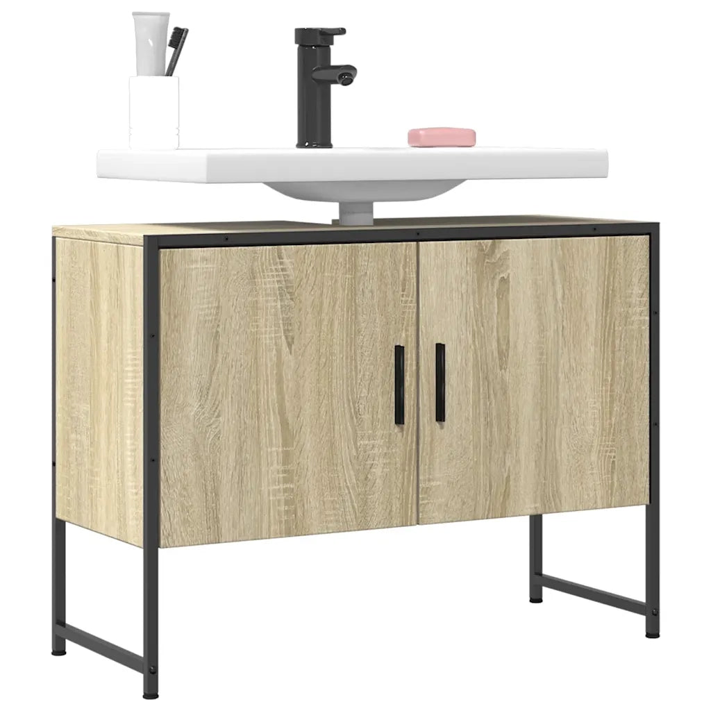 Mobile Lavabo Bagno Rovere Sonoma 60x30x60 cm Legno Multistrato 842462