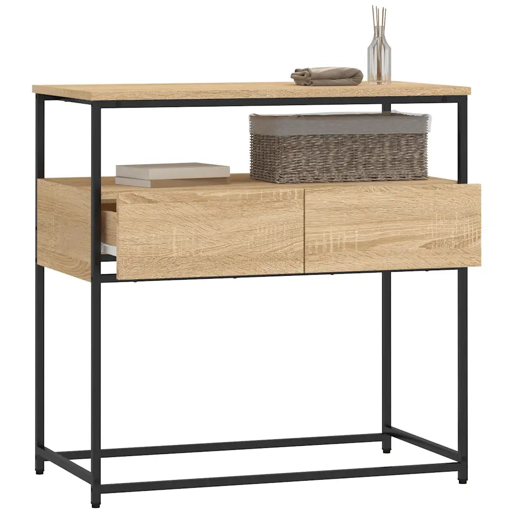 Tavolo Consolle Rovere Sonoma 75x40x75 cm Legno Agglomerato 834156