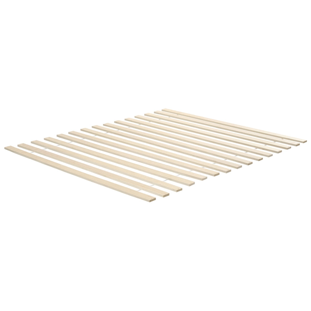 Letto matrimoniale in legno di Pino bianco con Rete a Doghe 160 x 200 cm stile minimalista
