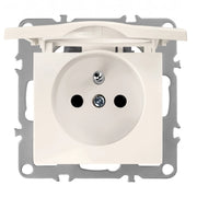 Presa Singola Con Messa A Terra E Coperchio Oste Jnh005-g Beige