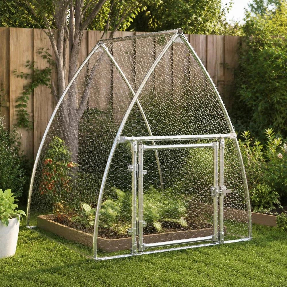 Chicken Cage, Silver, 100x105x120 Cm, Galvanized Steel