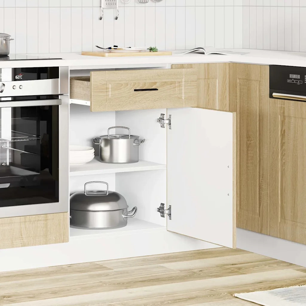 Base da Cucina-Mobile Base da Cucina Porto Rovere Sonoma in Legno Multistrato 340748