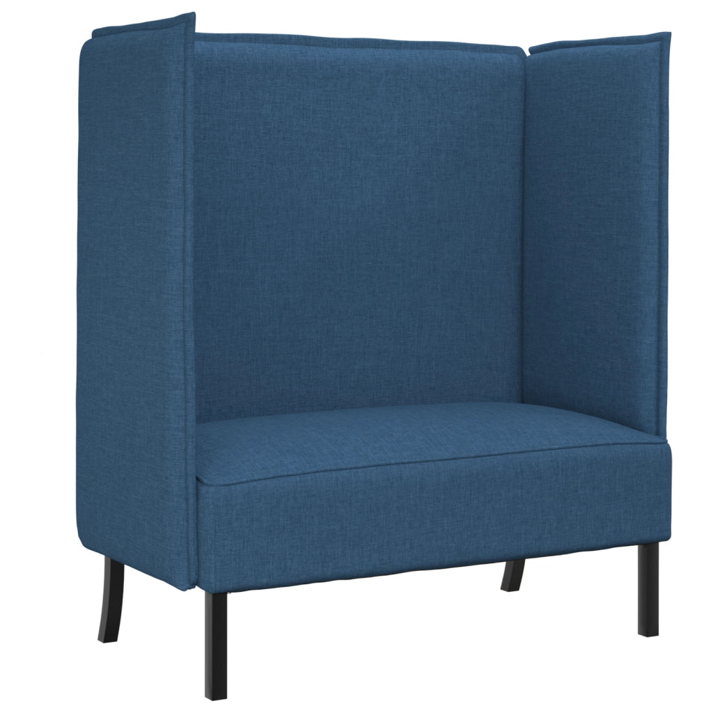 Divano Alto Schienale Blu 109x56x121 cm Tessuto