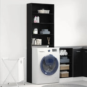 Armadio per Lavatrice Rovere Nero 64 x 24 x 190 cm 862668