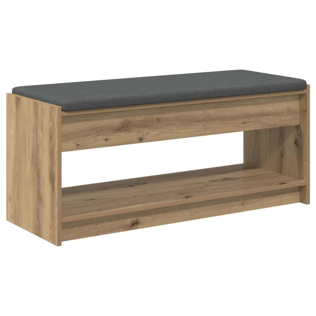 Panca per scarpe con cuscino Rovere Artigianale 906209