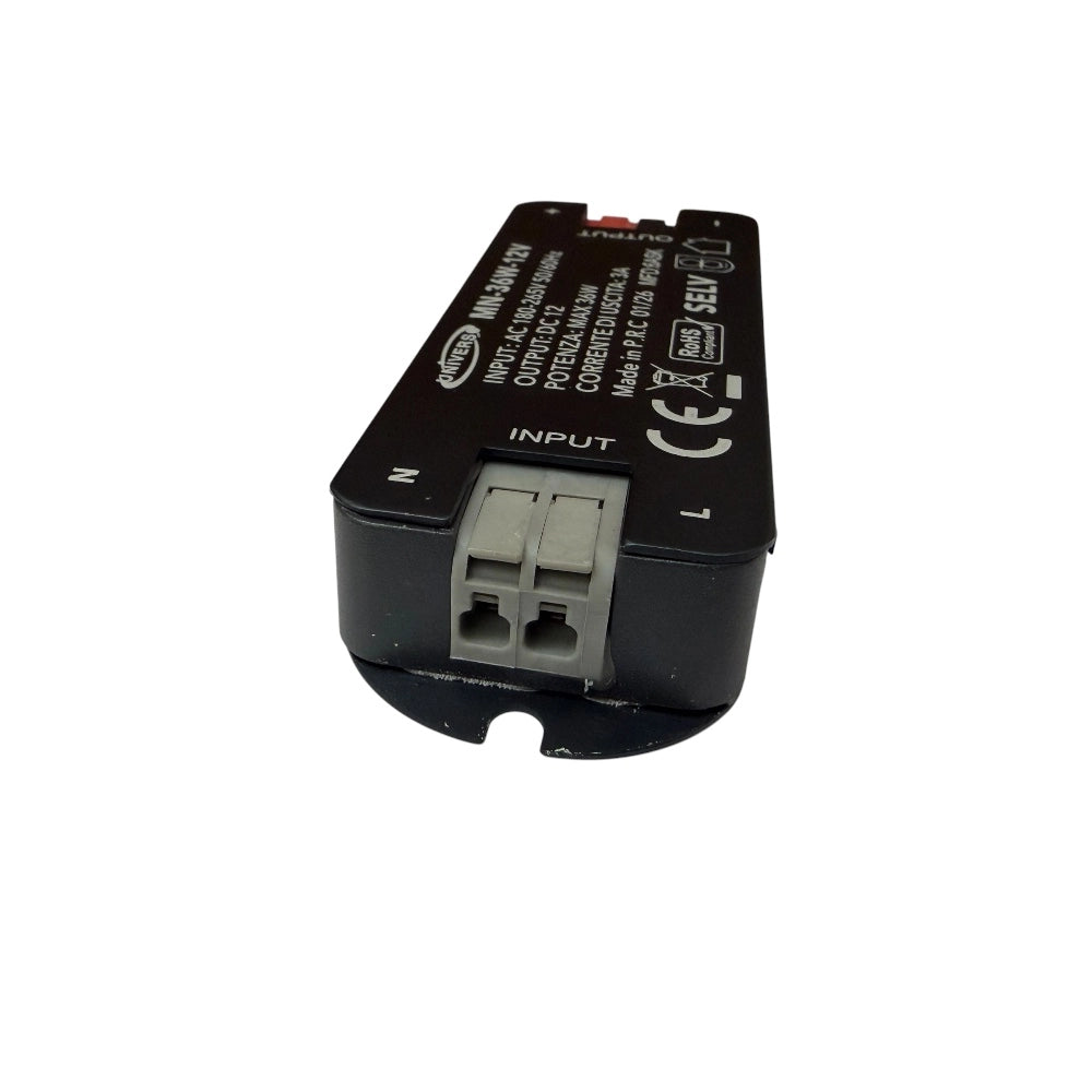 Trasformatore Alimentatore Slim 12V 36W per Scatola 503 Strisce LED Domotica Telecamere Videocitofoni