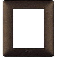 Placca Bticino Matix 3 moduli marrone caffè AM4826TGG