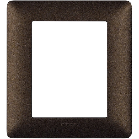 Placca Bticino Matix 3 moduli marrone caffè AM4826TGG