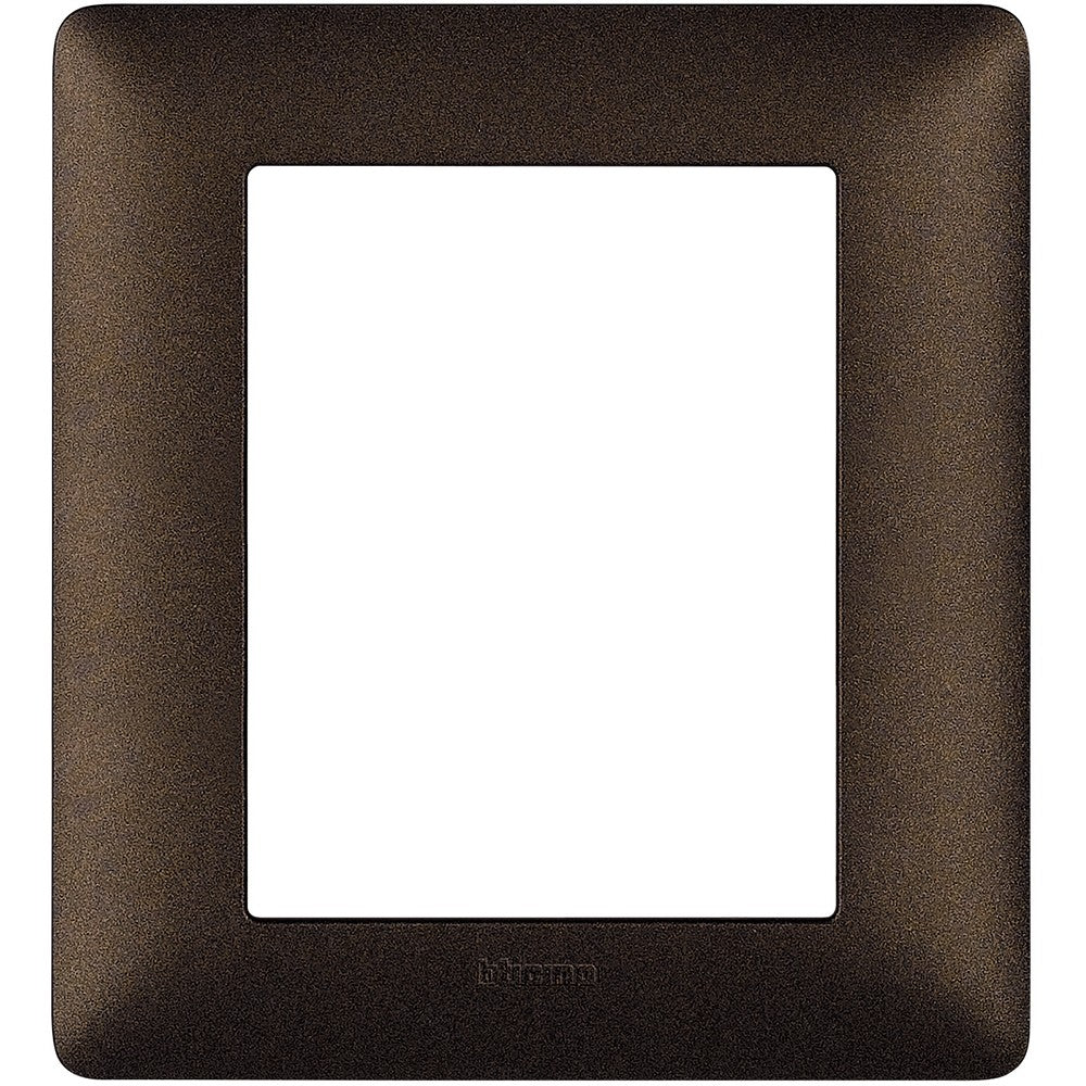 Placca Bticino Matix 3 moduli marrone caffè AM4826TGG