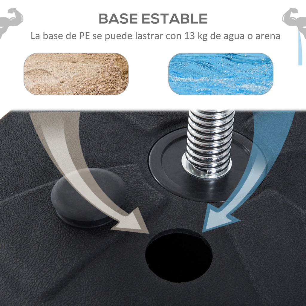 Saco da boxe in piedi con altezza regolabile 4 livelli 126-144 cm base riempibile ¨C zephmum ¨C nero con guanti