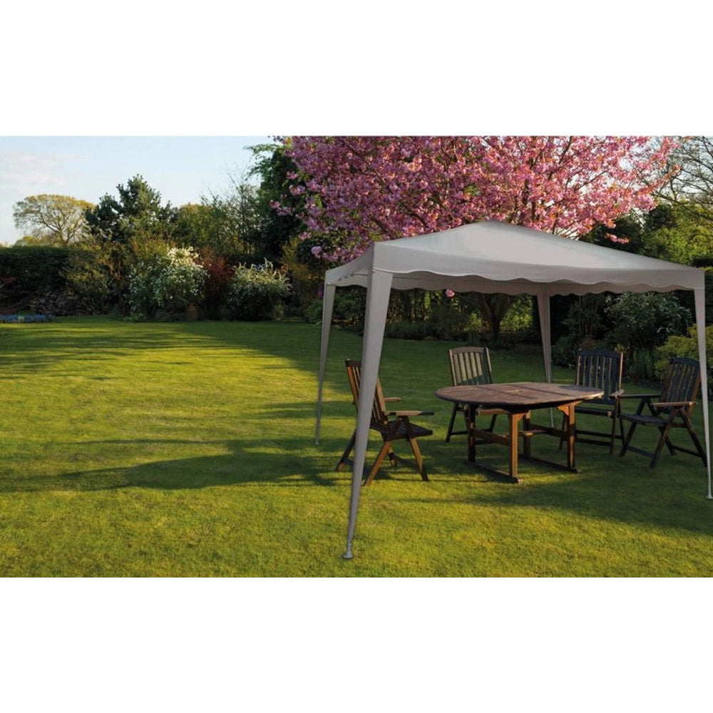 Trade Shop - Gazebo 3x3x2,5 Mt Pieghevole Grigio Impermeabile Richiudibile Tendone Giardino 016561 -