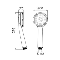 Doccetta cromata monofunzione con microfori - serie Pixi
