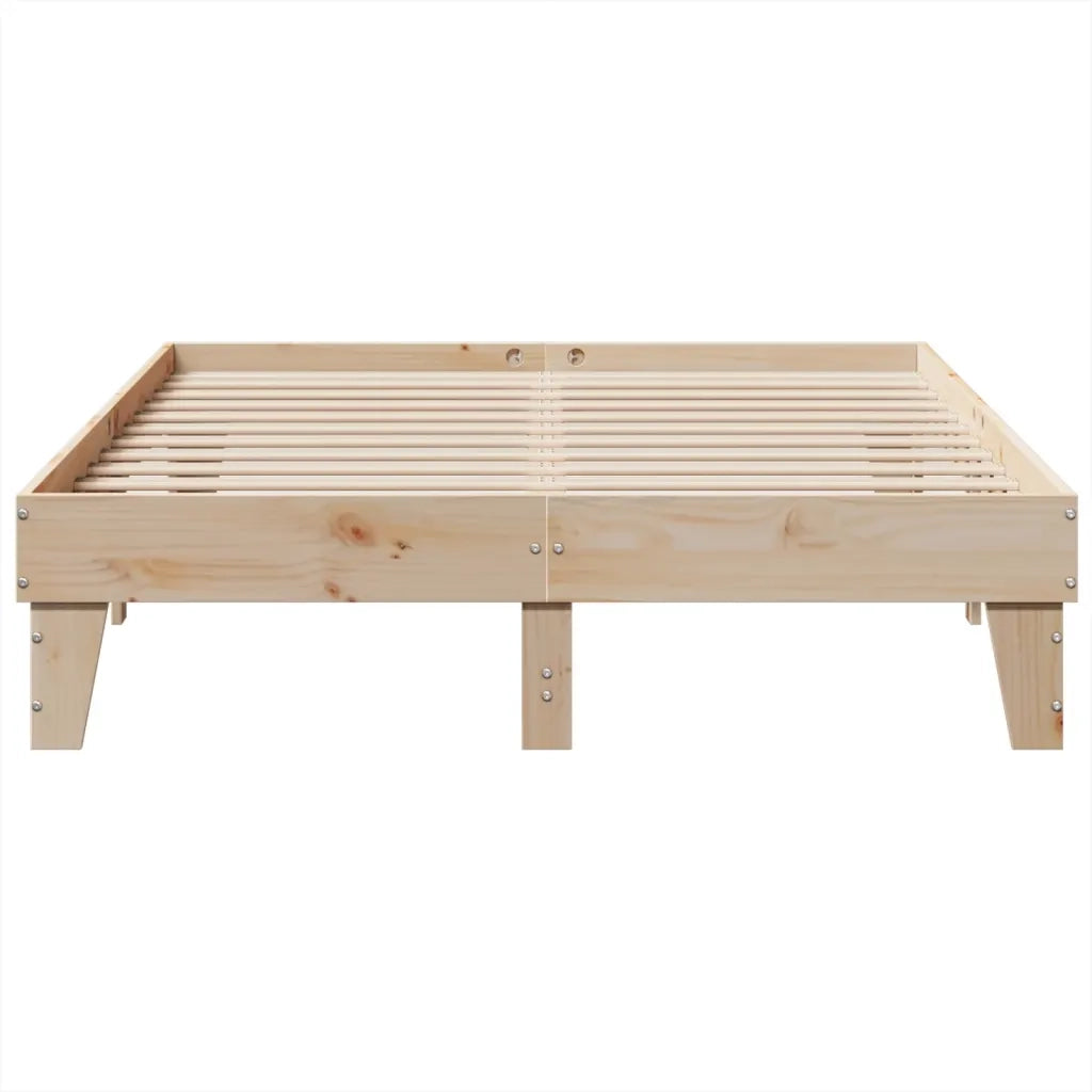 Letto senza Materasso 140x200 cm in Legno Massello di Pino