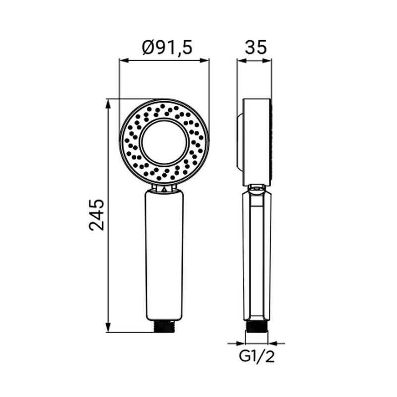 Doccetta con vano shampoo cromata - Serie Reverse