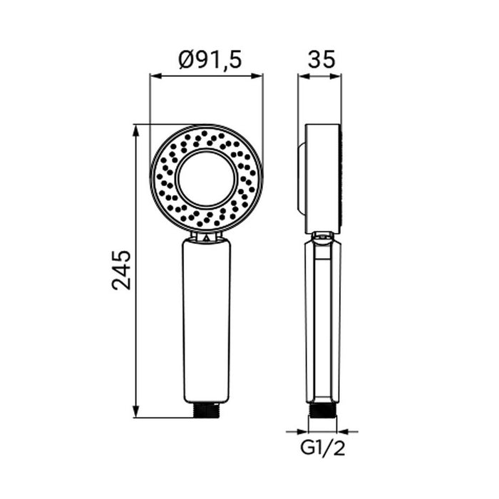 Doccetta con vano shampoo cromata - Serie Reverse